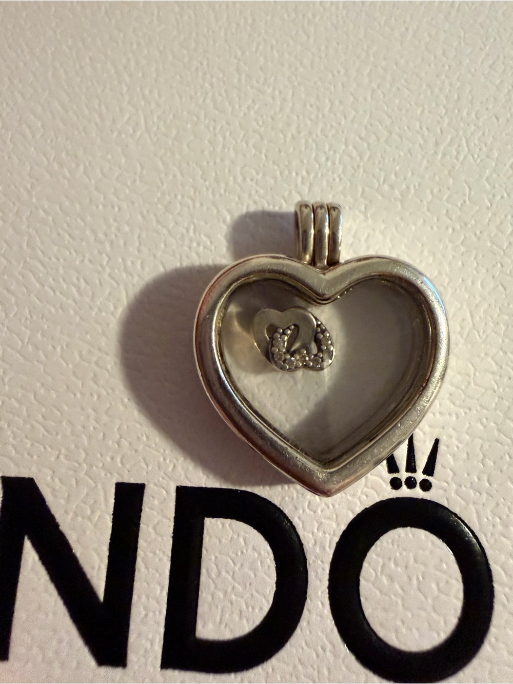 Pandora Retired Openable Heart Locket Pendant